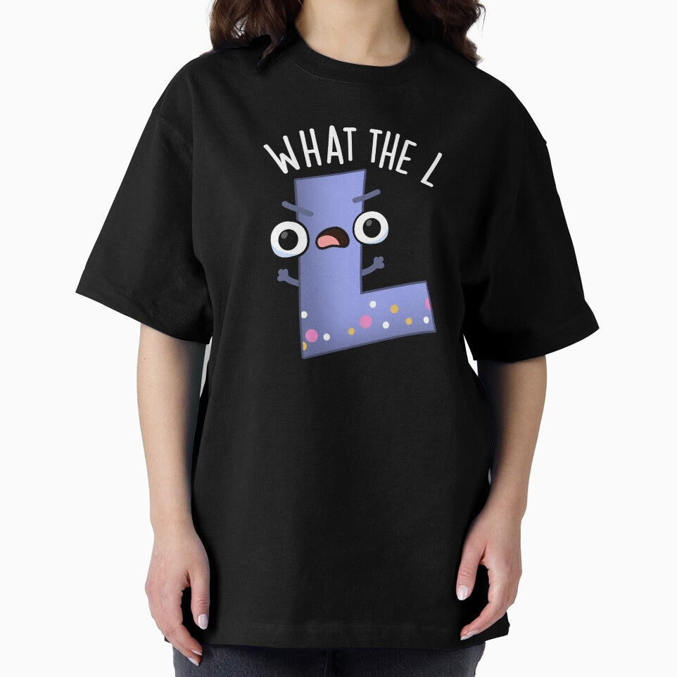 What The L Funny Letter L Pun (Dark BG) by punnybone