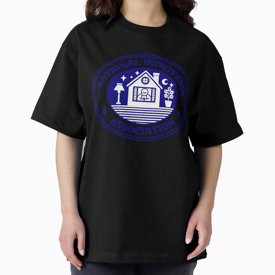 Retro Blue logo for Introverts by Cats8home T-Shirts, Hoodie, Sweatshirt | BlankRebels.com (Image 2)