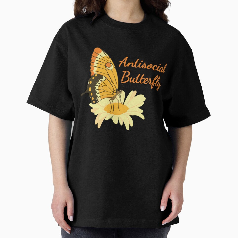 Anti social butterfly on daisy for introverts by Art-of-Rory T-Shirts, Hoodie, Sweatshirt | BlankRebels.com (Image 2)