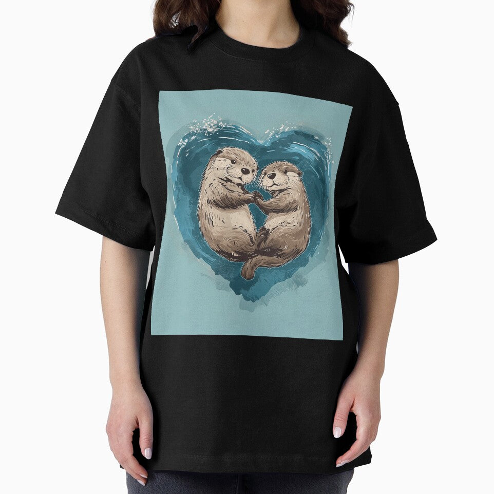 A Whole Otter Love - Otters Swimming Together by Splatter-arts T-Shirts, Hoodie, Sweatshirt | BlankRebels.com (Image 2)