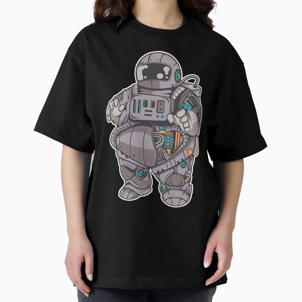 Astronaut Fat Robot - Funny Outer Space Lovers by Desteroids T-Shirts, Hoodie, Sweatshirt | BlankRebels.com (Image 2)