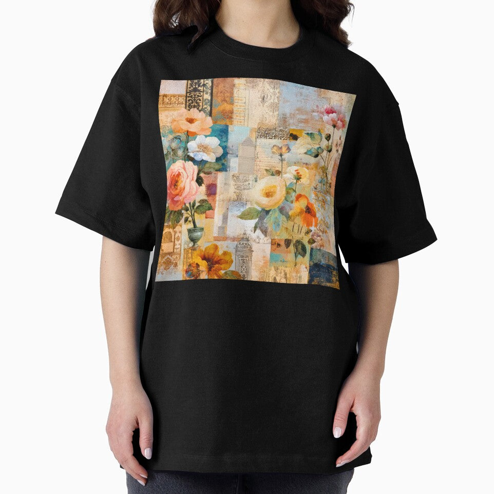 Pastel Floral Collage-Style Textured Aesthetic Abstract Art by DEC02 T-Shirts, Hoodie, Sweatshirt | BlankRebels.com (Image 2)