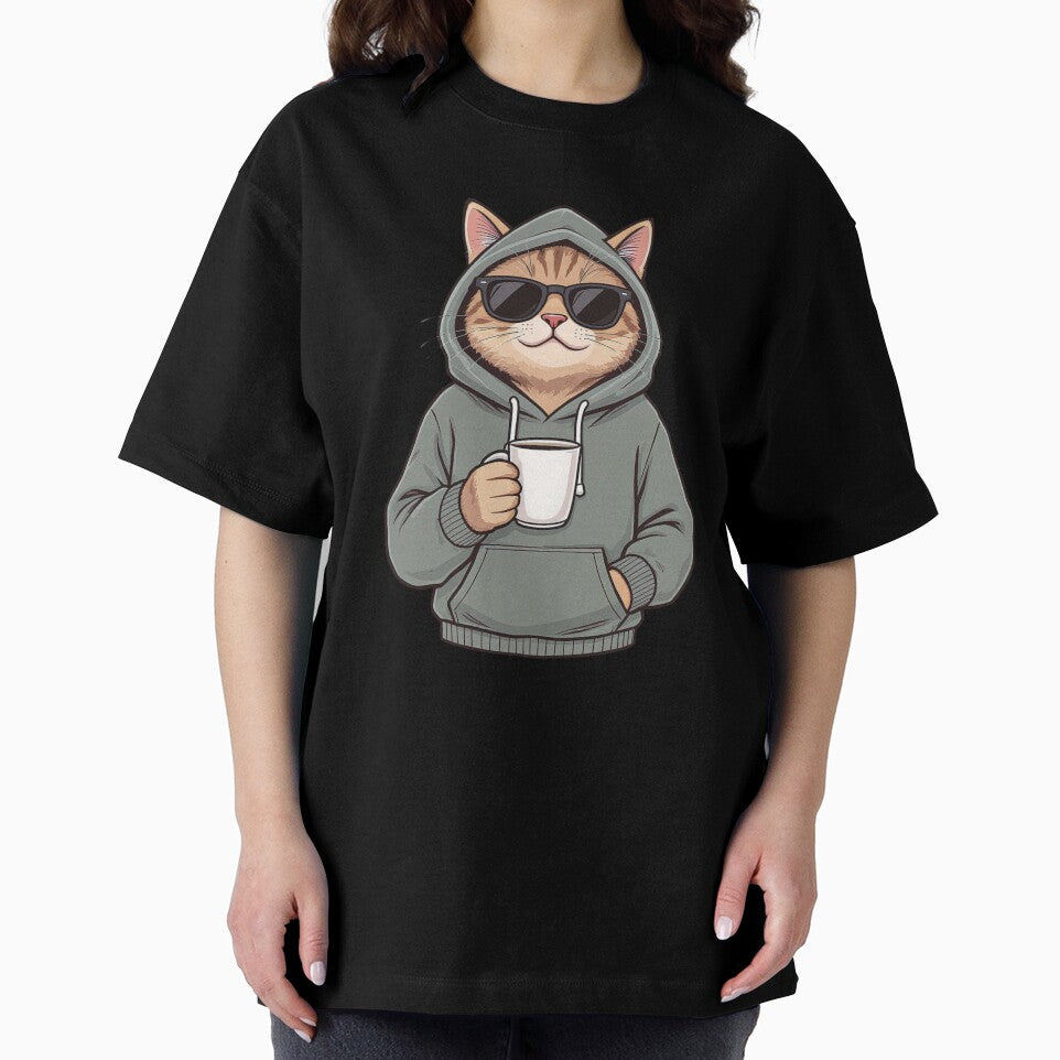 Coffee Break Cat – Relaxed Morning Hoodie Cartoon by ColorSplash123 T-Shirts, Sweatshirt | BlankRebels.com (Image 2)