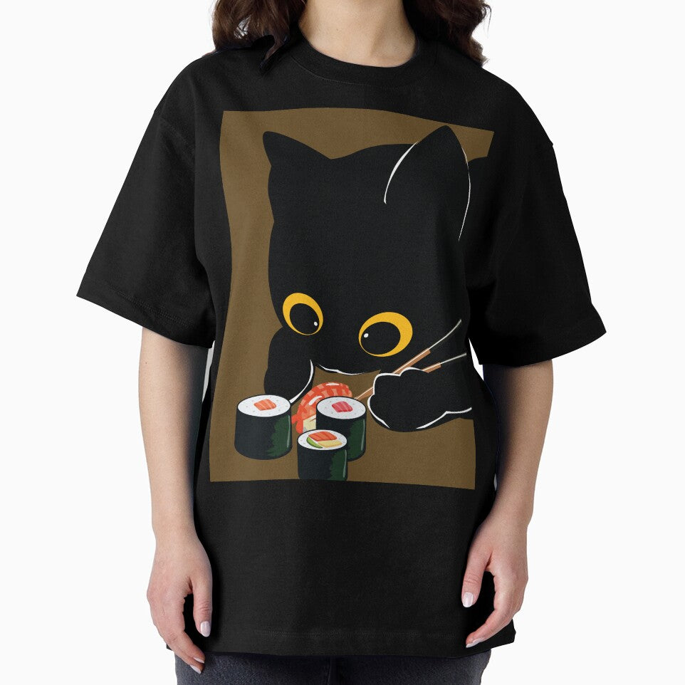 cute hungry cat eating sushi | Sushi Cat by PurrfectHome T-Shirts, Hoodie, Sweatshirt | BlankRebels.com (Image 2)