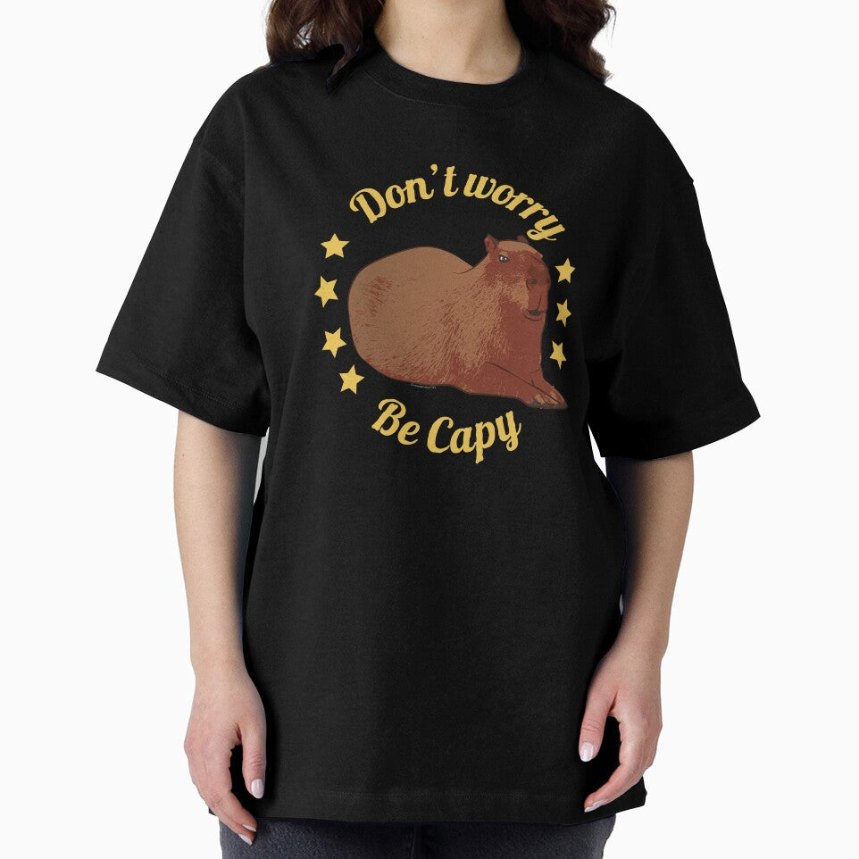 Don’T Worry Be Capy – Relaxed Capybara Cute Illustration T-Shirts, Hoodie, Sweatshirt