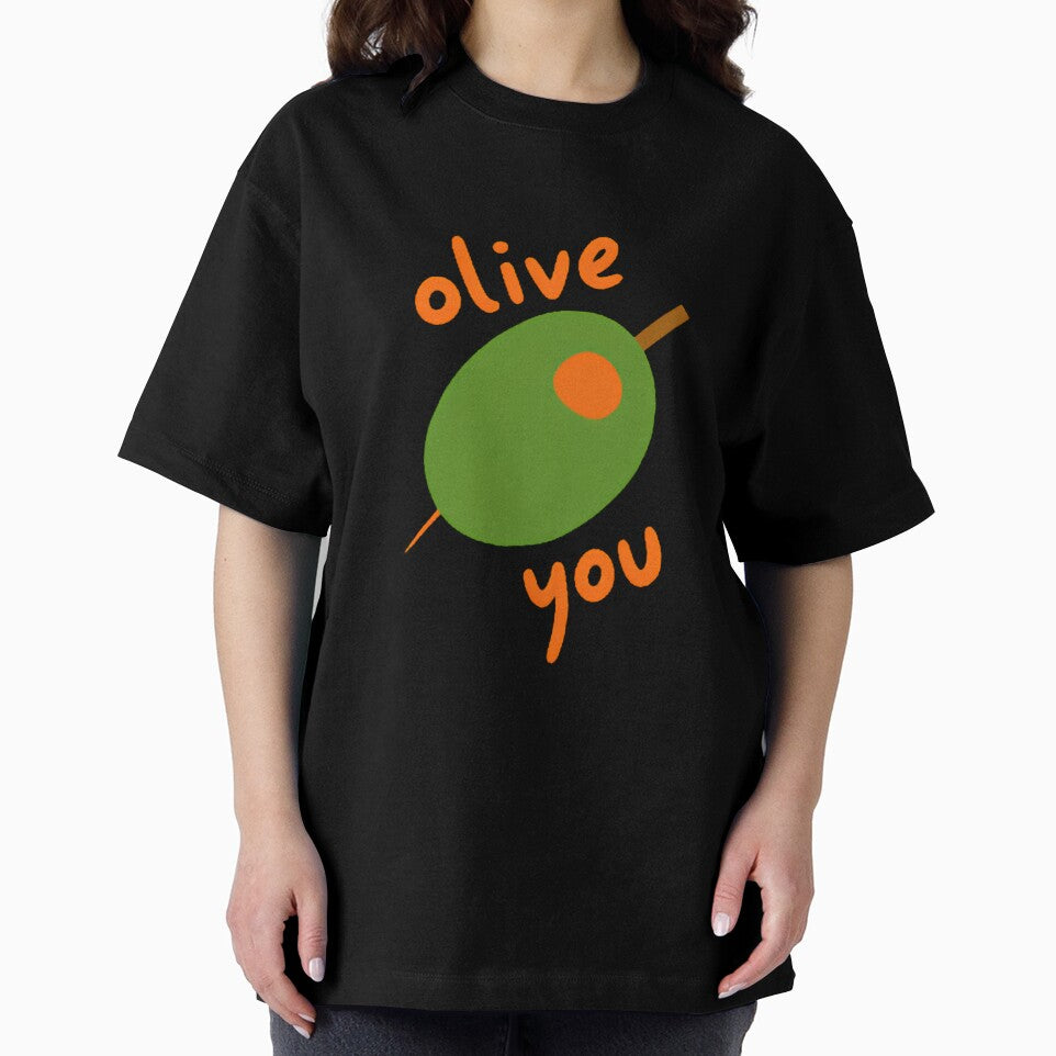 Kawaii Olive You — Cute Funny Food Pun Illustration | Green Olive Heart Lov by Colorful-Garden