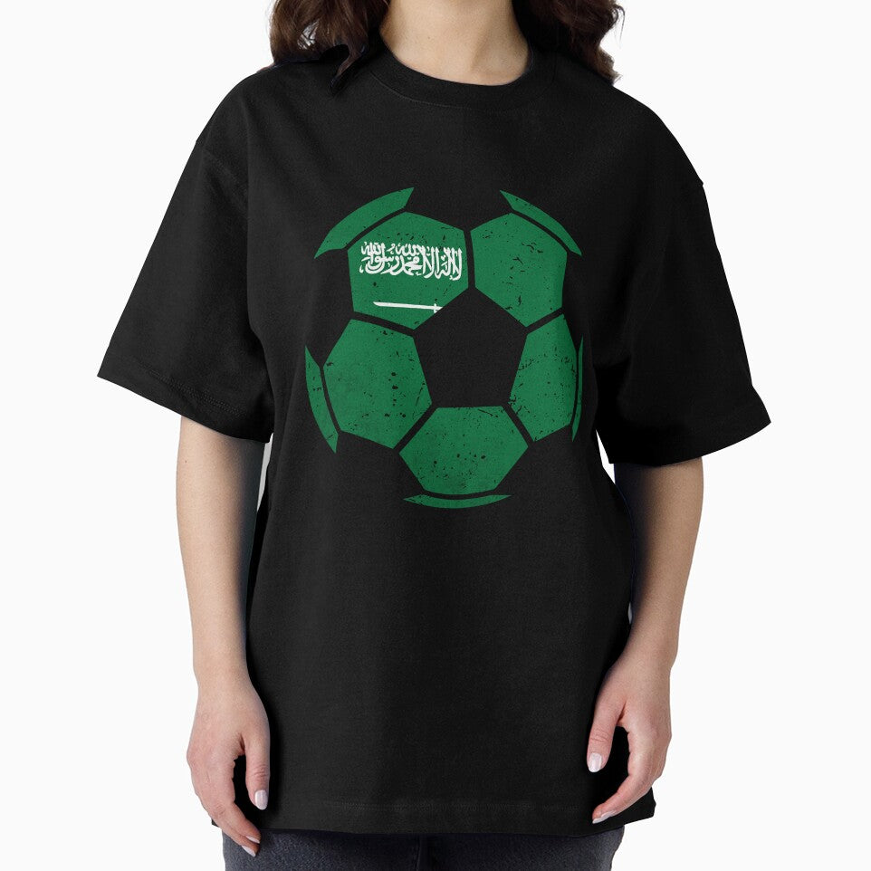 Saudi Arabia Soccer Ball Flag Jersey Saudi Football Fan by EIMgraphic
