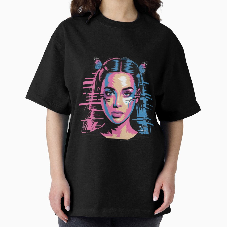 Cyber Glitch Butterfly Tears – Y2K AIM Portrait by mo-carnival T-Shirts, Hoodie, Sweatshirt | BlankRebels.com (Image 2)