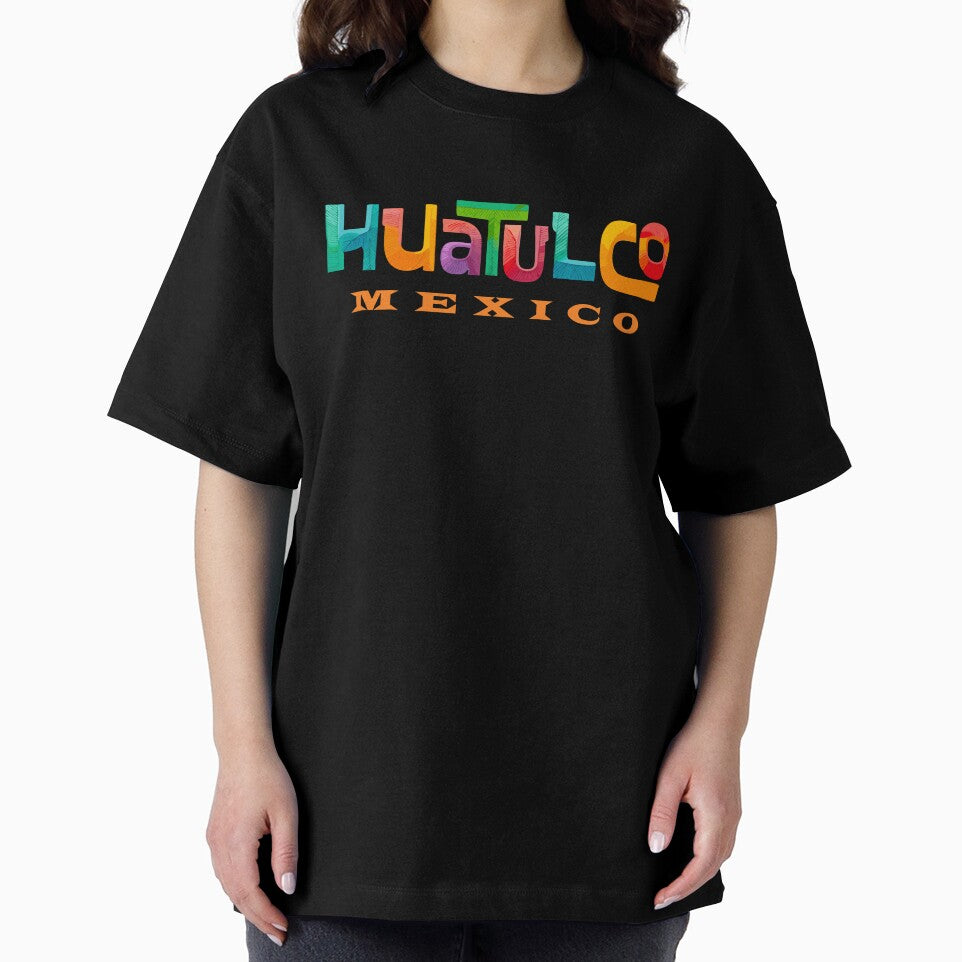 Huatulco Mexico Retro Tropical Typographic Design by Futurebeachbum T-Shirts, Hoodie, Sweatshirt | BlankRebels.com (Image 2)