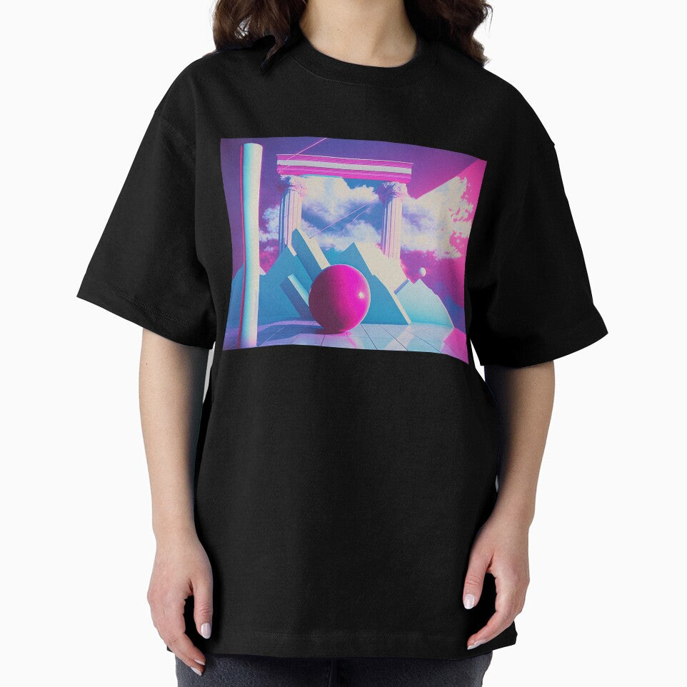 Pastel Columns: A Vaporwave Exploration of Nostalgia and Futurism by Mullet Monkey T-Shirts, Hoodie, Sweatshirt (Image 2)