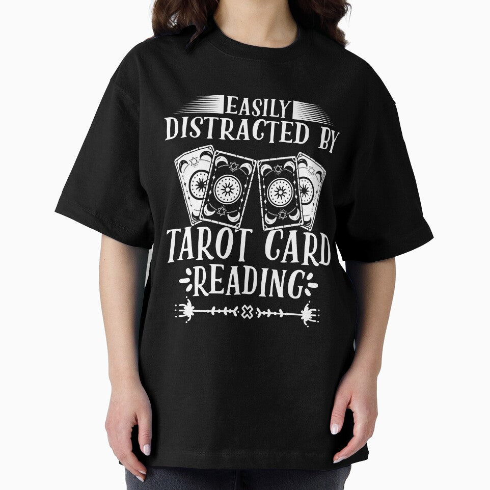 Easily Distracted By Funny Tarot Card Reading Cartomancy Fan by Nessshirts T-Shirts, Hoodie, Sweatshirt (Image 2)