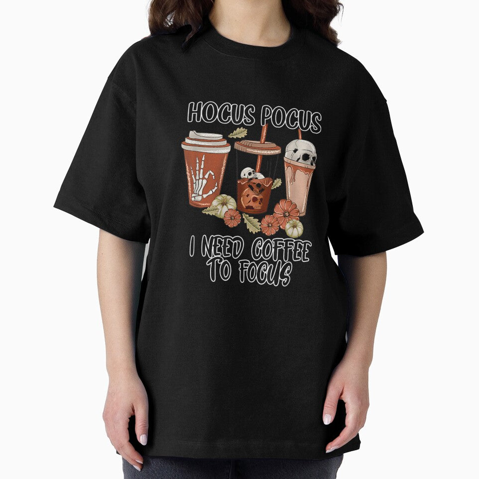 Hocus Pocus I Need Coffee to Focus Halloween Teacher Women by Jonahjimenez T-Shirts, Hoodie, Sweatshirt (Image 2)