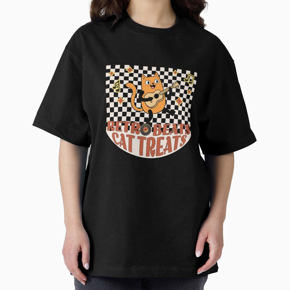 Retro Beats Cat Treats by Paw Print Tee Hoodie, Sweatshirt | BlankRebels.com (Image 2)
