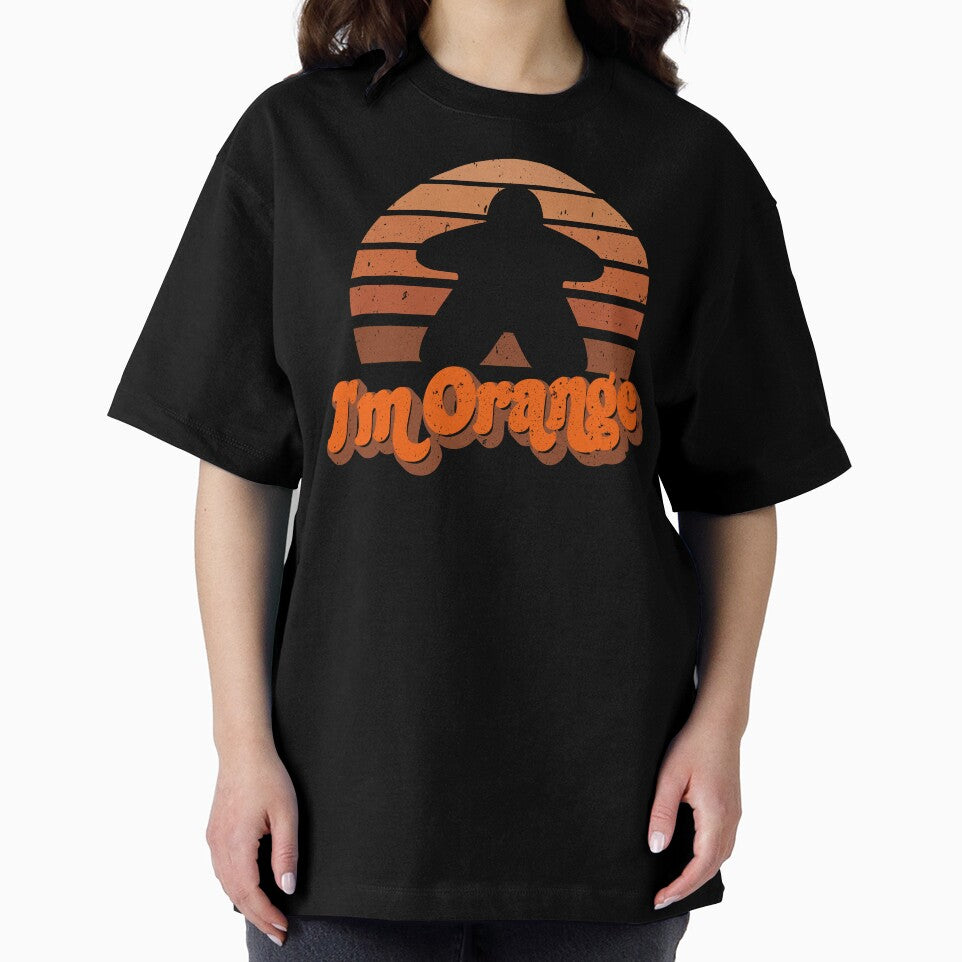 I'm Orange Meeple Retro Sunset for Board Game Night by Pawsitive Pixel Studio T-Shirts, Hoodie, Sweatshirt (Image 2)