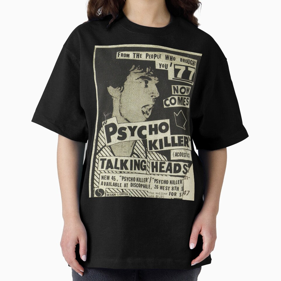 Psycho Killer - Talking Heads post-punk concert poster 1977 by janetganes0118
