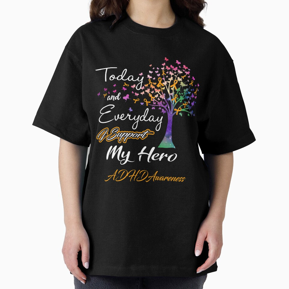 ADHD Awareness Today and Everyday I Support My Hero by ElizabethS809 T-Shirts, Hoodie, Sweatshirt | BlankRebels.com (Image 2)