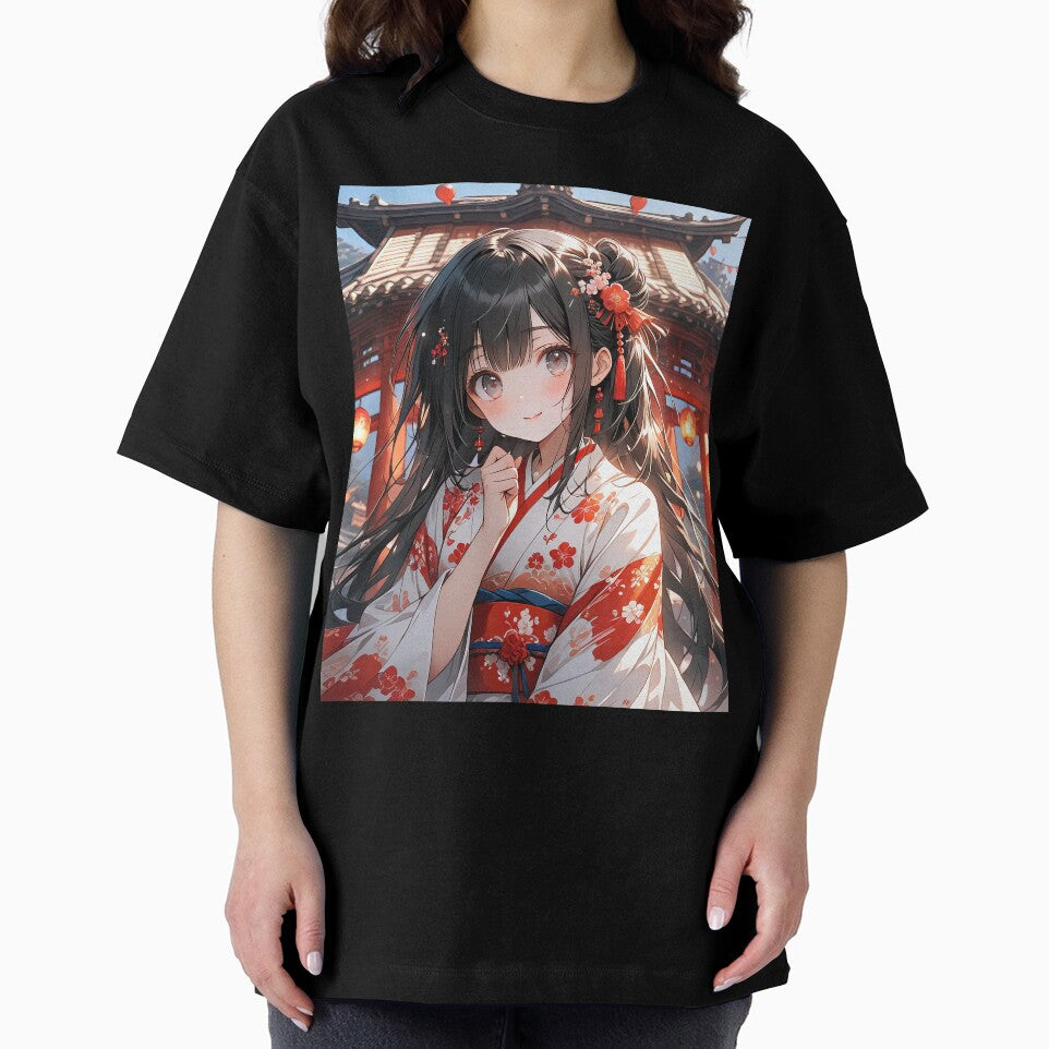 Anime girl in kimono in Chinese temples art by TheArtistOf2022 T-Shirts, Hoodie, Sweatshirt | BlankRebels.com (Image 2)