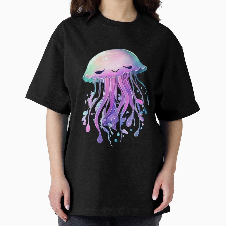 Kawaii Jellyfish | Cute Under-the-Sea Ocean Animal Illustration for Stickers, Apparel & Home Decor by... (Image 2)