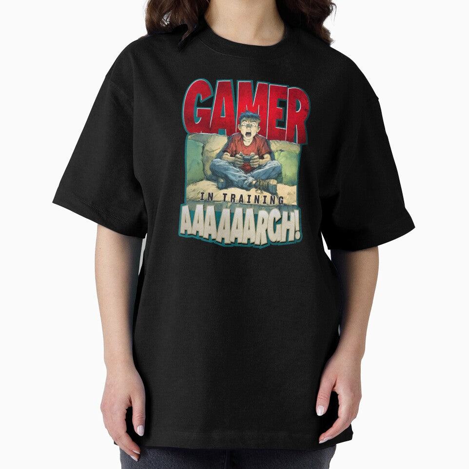 Gamer in Training – AAAAAARGH! Funny Gaming Rage Art by Spaabus