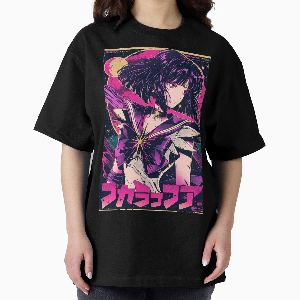 Sailor Saturn Retro Vaporwave Poster by AnimeArsenalPrints T-Shirts, Hoodie, Sweatshirt | BlankRebels.com (Image 2)
