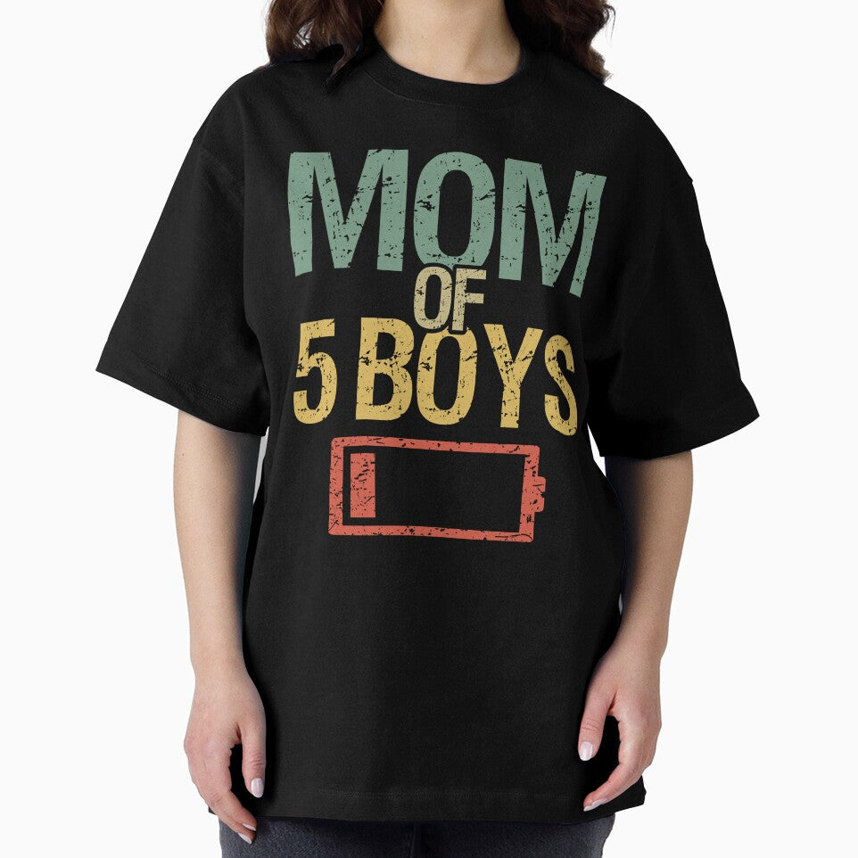 Tired Mom Of 5 Boys I by Lemon Pepper T-Shirts, Hoodie, Sweatshirt | BlankRebels.com (Image 2)