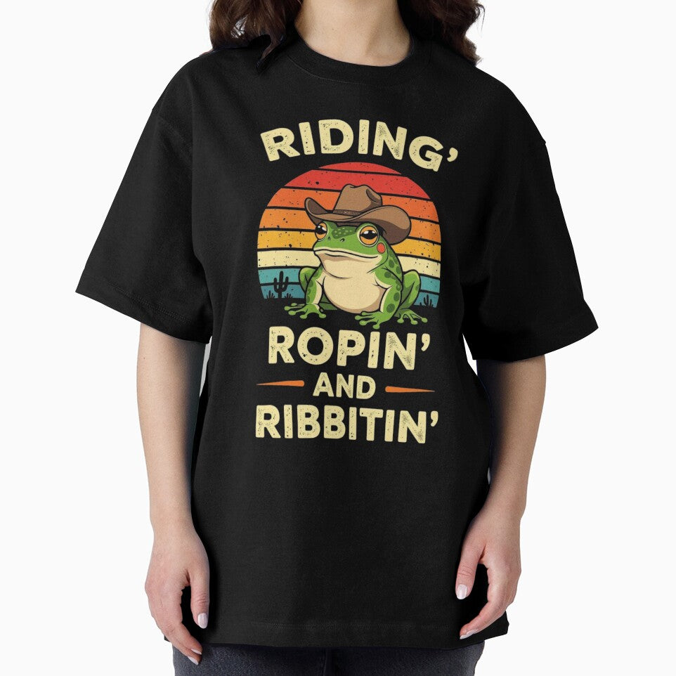 Funny Cowboy Frog Ridin' Ropin' & Rabbitin' by Ikon-Luminis T-Shirts, Hoodie, Sweatshirt | BlankRebels.com (Image 2)