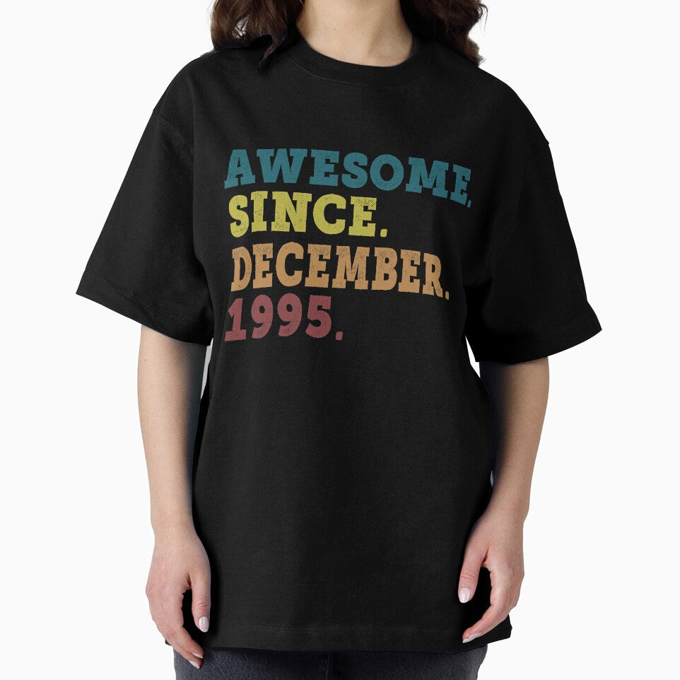 Awesome Since December 1995 Retro Vintage 26th Birthday Gift by designbychow T-Shirts, Hoodie, Sweatshirt (Image 2)