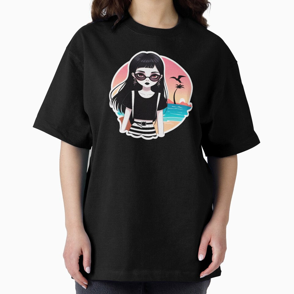 Summer Goth Girl on a Beach by MadnessEnvelope