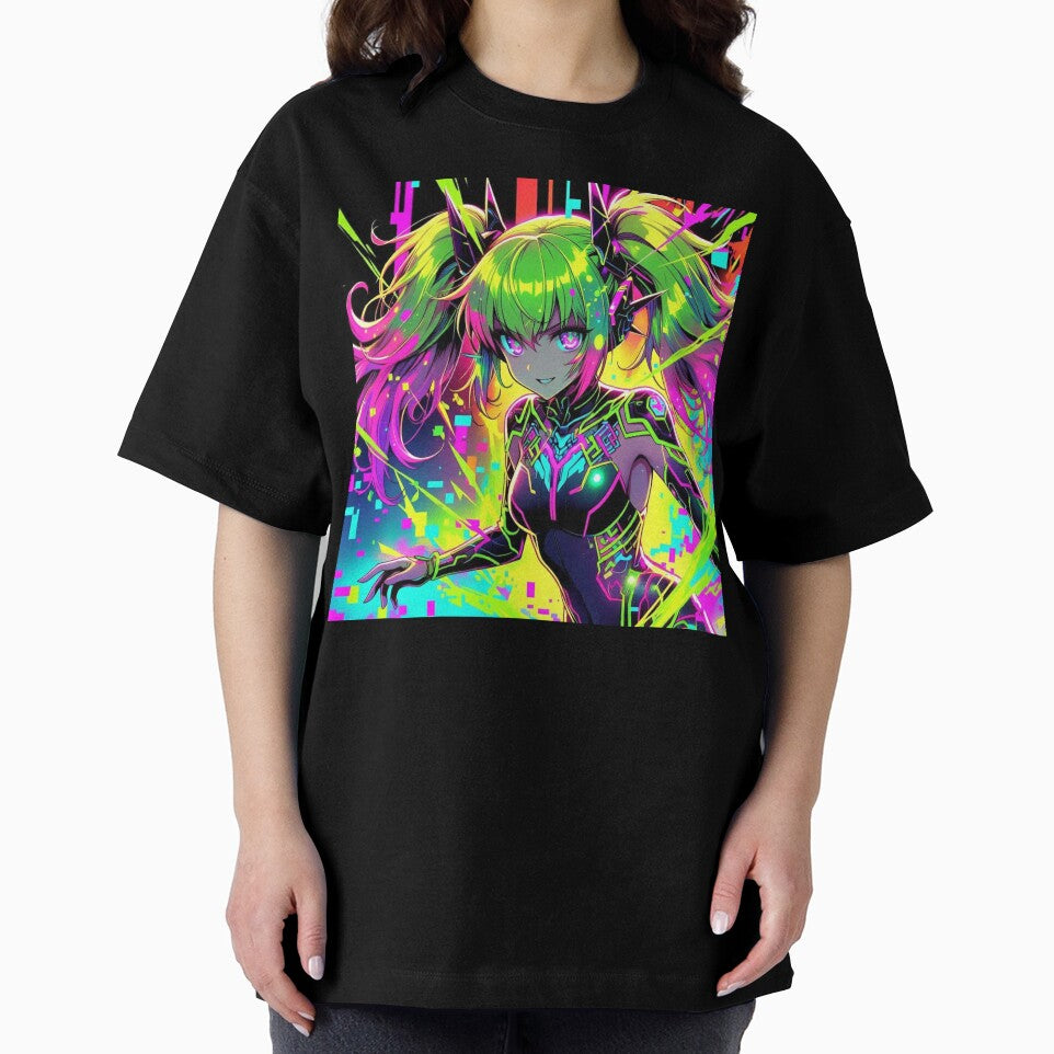 Cyber Drive: Neon Smile & Rainbow Glitch by RadaQueen