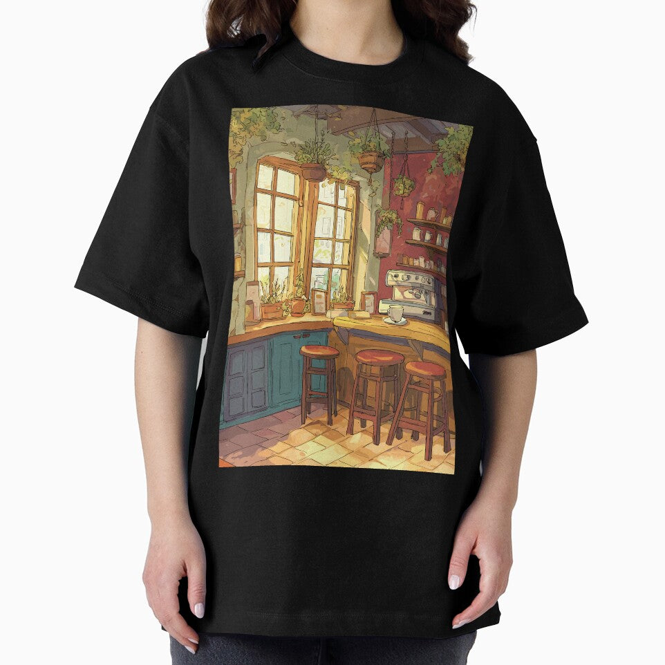 Sunlit Study Cozy Cafe Light Academia by bapupa T-Shirts, Hoodie, Sweatshirt | BlankRebels.com (Image 2)