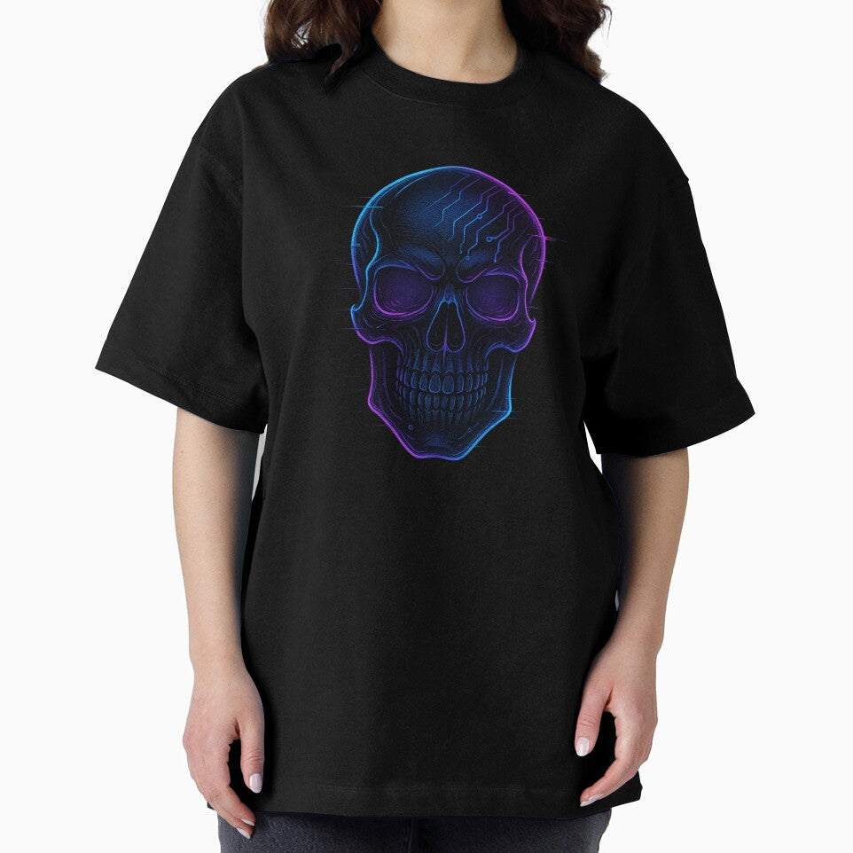 “Neon Cyber Skull – Futuristic Glitch Art” by DailyVibesCo T-Shirts, Hoodie, Sweatshirt | BlankRebels.com (Image 2)