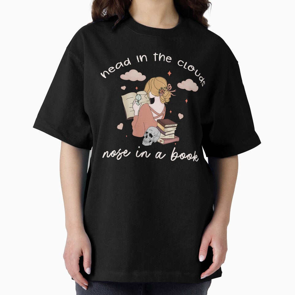 Head in the Clouds Nose In A Book by cvt01 T-Shirts, Hoodie, Sweatshirt | BlankRebels.com (Image 2)