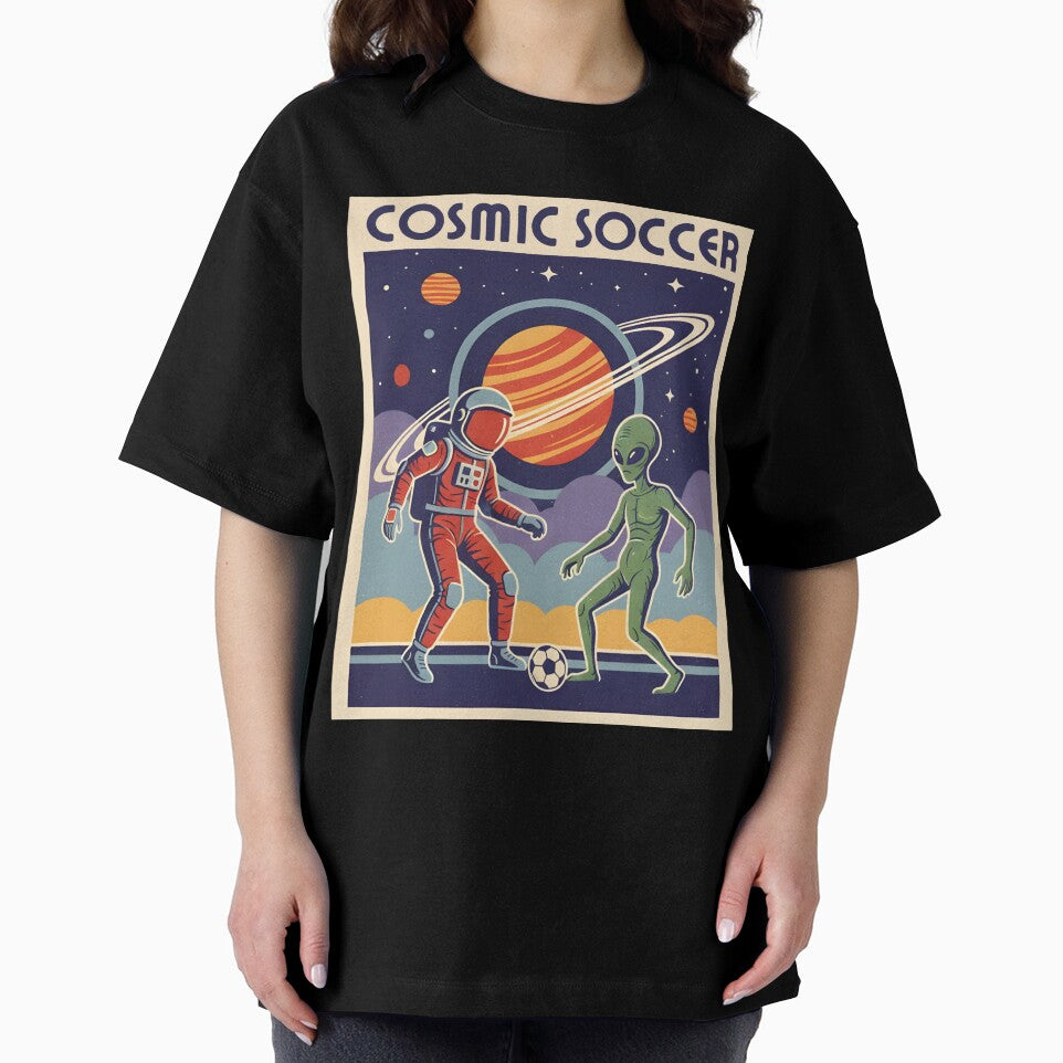 Cosmic Soccer Astronaut vs Alien - Funny Outer Space Science Fiction by BeaverFriends T-Shirts, Hoodie, Sweatshirt (Image 2)