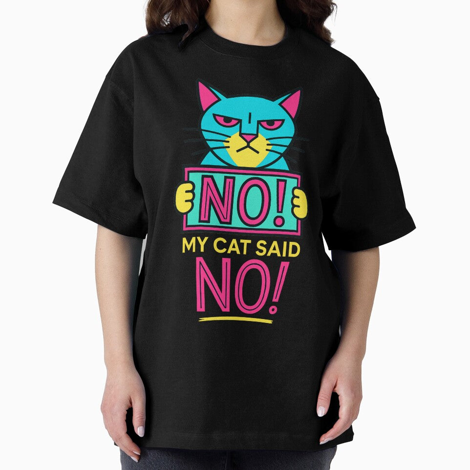 NO, My Cat Said NO – Funny Hoodie and T-Shirt for Cat Lovers – Perfect Gift for Introverts by JustMeditateIt... (Image 2)