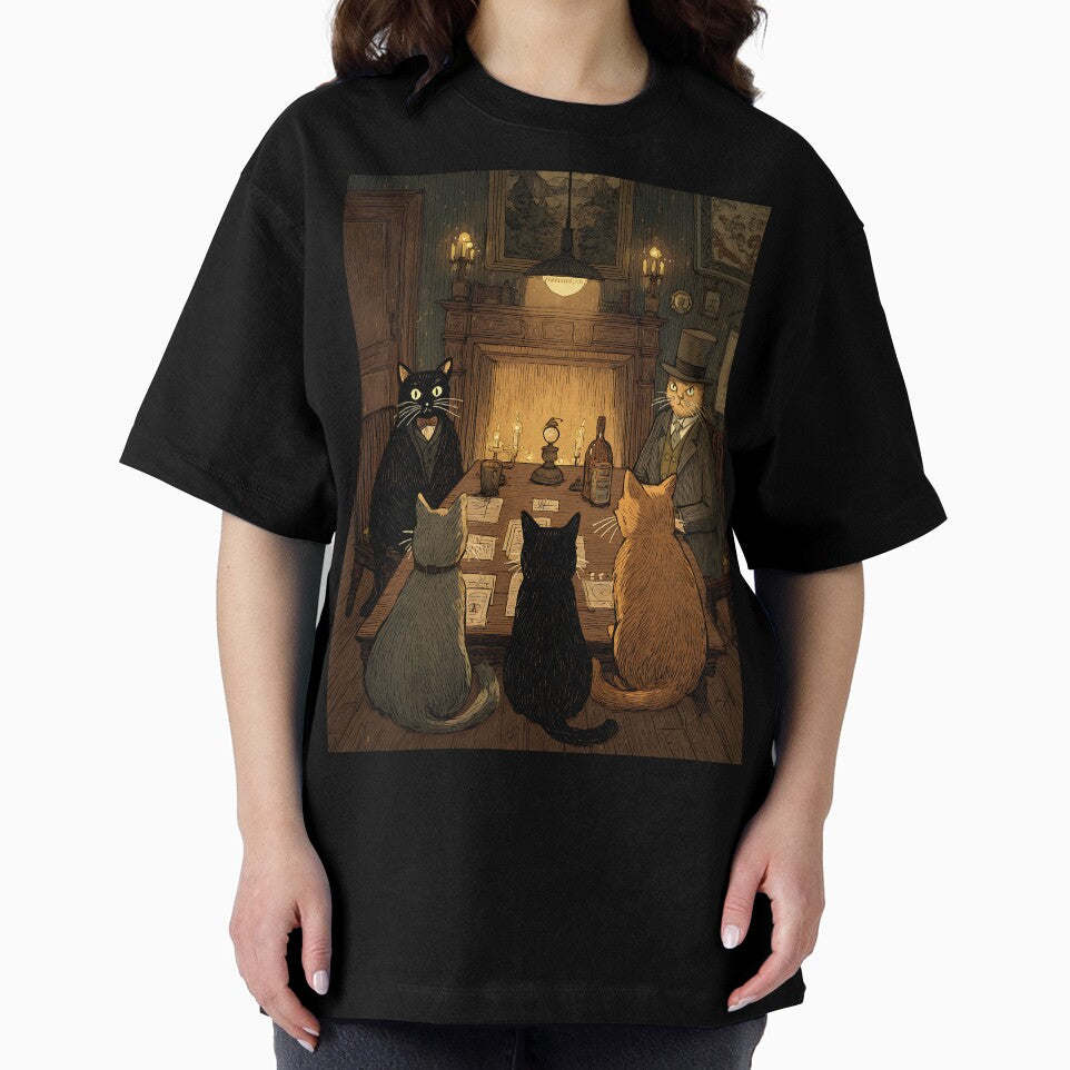 Dark Academia Art: Secret Society of Cats by bapupa T-Shirts, Hoodie, Sweatshirt | BlankRebels.com (Image 2)