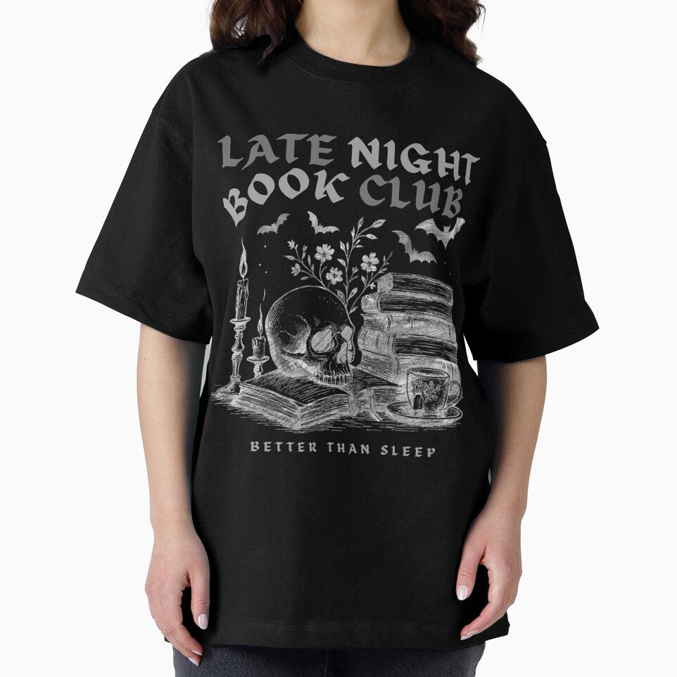 Late Night Book Club Halloween Grunge Print by SunLitDay T-Shirts, Hoodie, Sweatshirt | BlankRebels.com (Image 2)