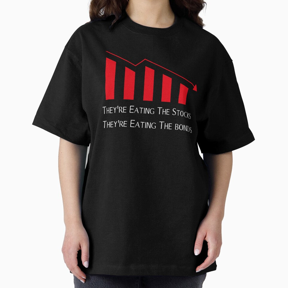 "Funny Tariffs Stock Market – They're Eating The Stocks (And Bonds)" t-shirt by NOUR1DESIGNS Hoodie, Sweatshirt (Image 2)