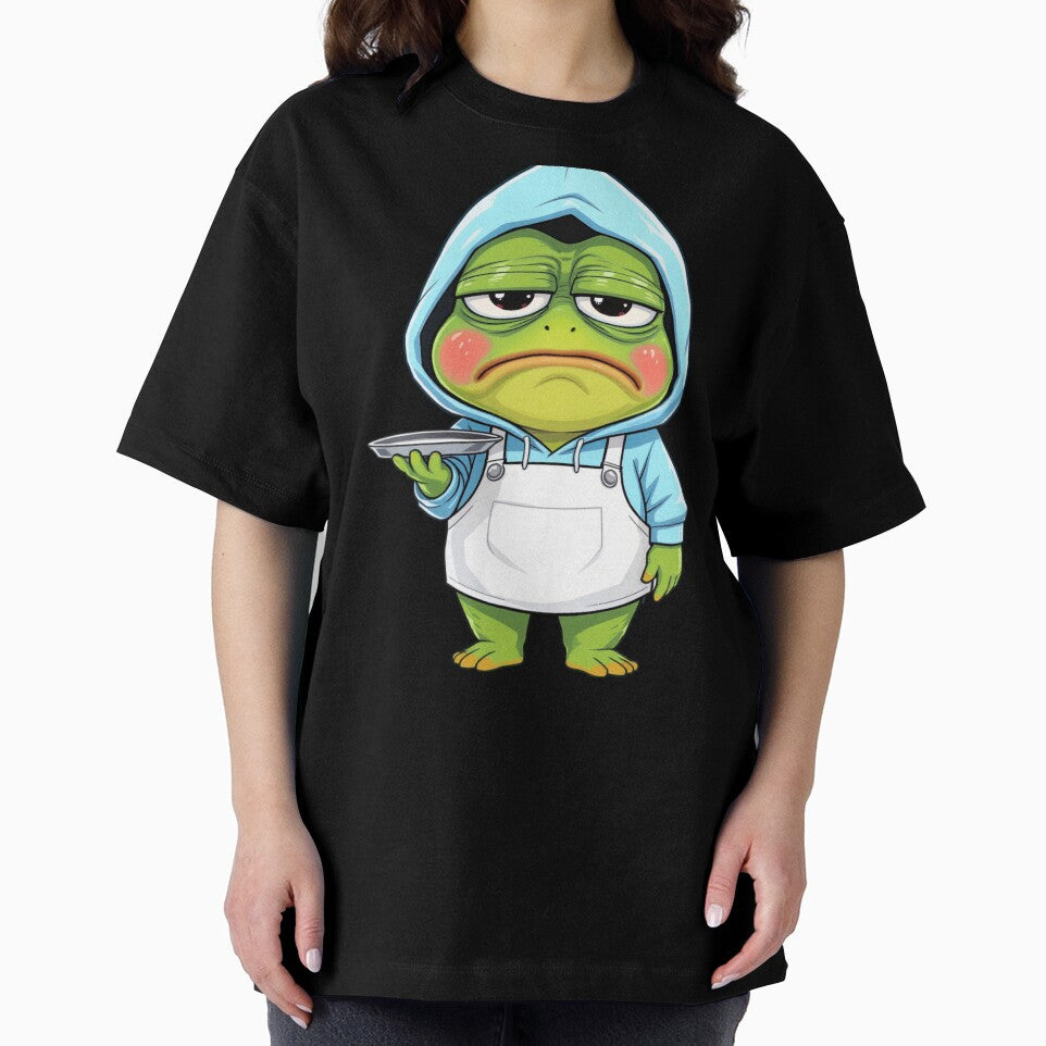 Tired Service Worker Frog | Funny Chibi Frog Job Burnout by ColorSplash123