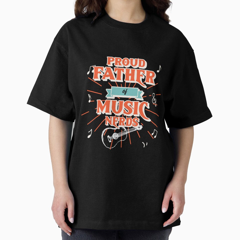 Proud Father of Music Nerds Fathers Day Musician Retro by Winter--Flowers T-Shirts, Hoodie, Sweatshirt (Image 2)