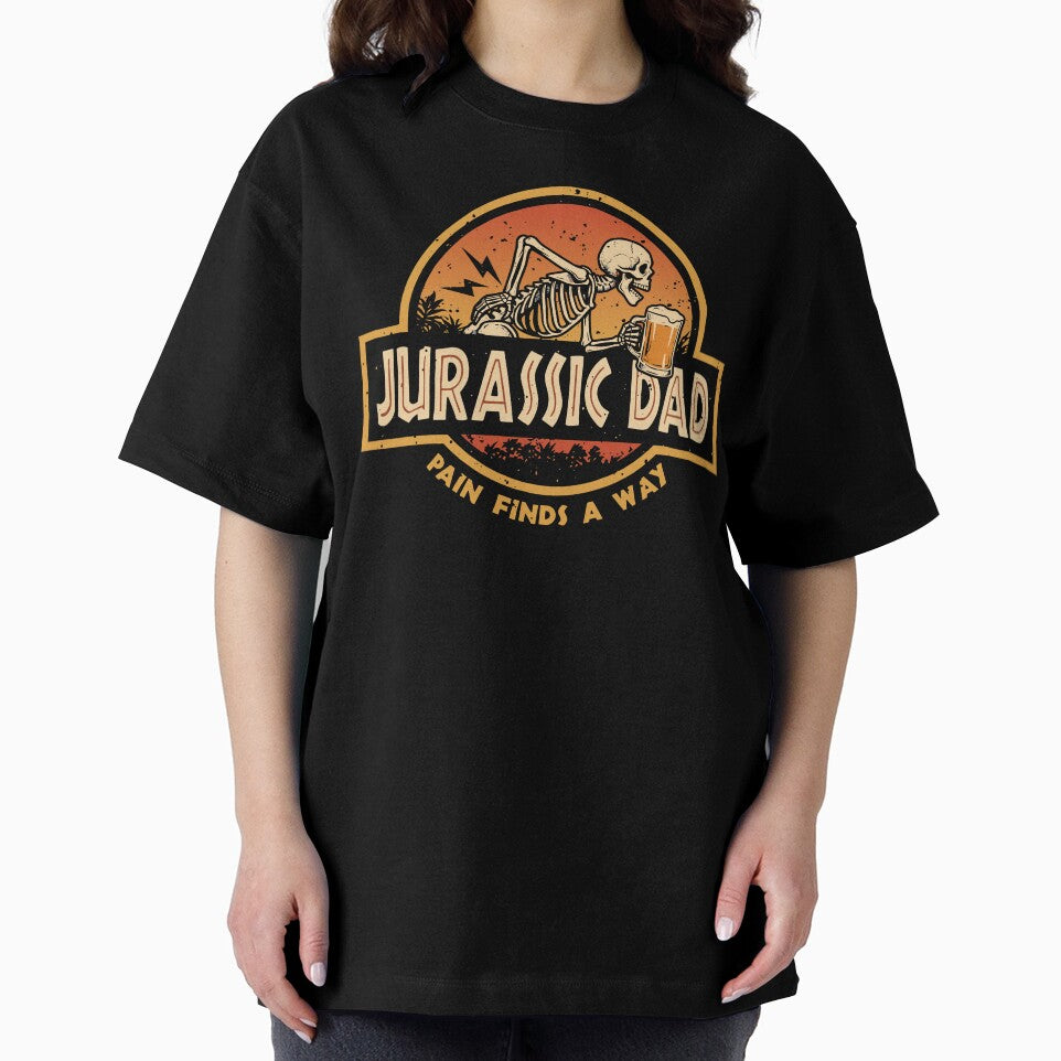 Jurassic Dad Beer Pain Finds A Way Funny Sarcastic Skeleton by Artifyo