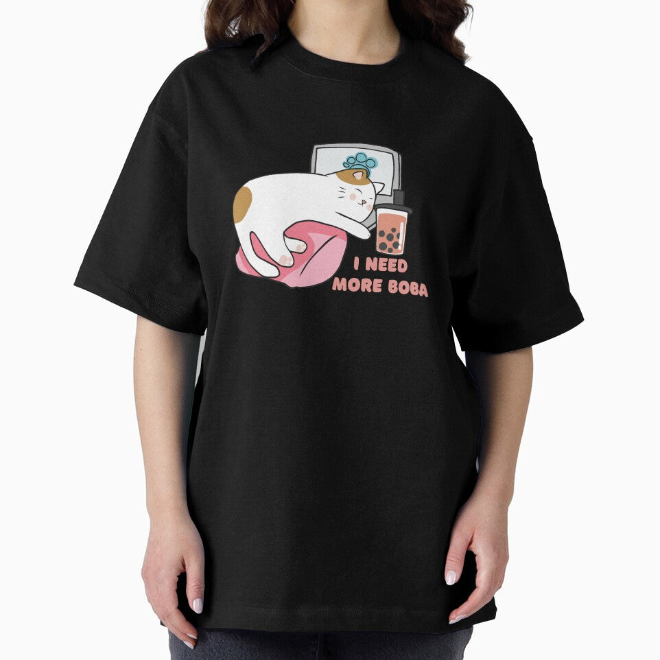 I need more Boba Boba tea lover sleeping Bobaholic cat by Artistusha T-Shirts, Hoodie, Sweatshirt | BlankRebels.com (Image 2)