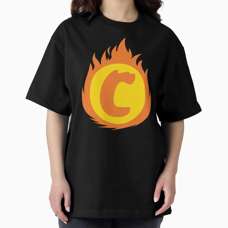 Superhero Letter C. Fire Insignia by mgulin T-Shirts, Hoodie, Sweatshirt | BlankRebels.com (Image 2)