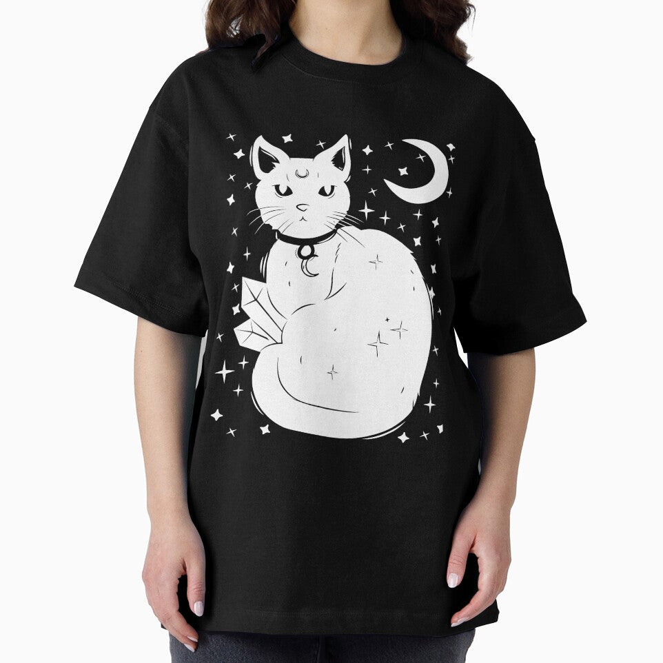 Crescent Moon Crystal Cat by LadyZodiac T-Shirts, Hoodie, Sweatshirt | BlankRebels.com (Image 2)
