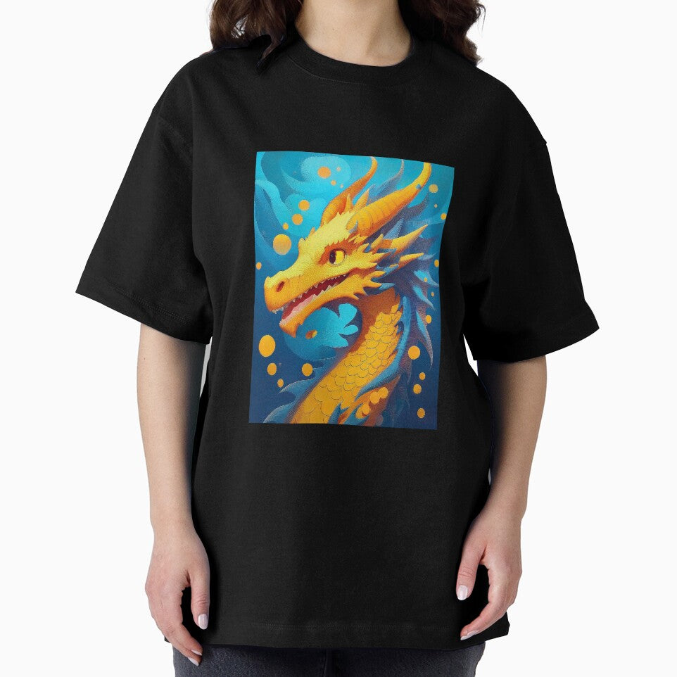 Yellow cartoon dragon. by BAR DEC T-Shirts, Hoodie, Sweatshirt | BlankRebels.com (Image 2)