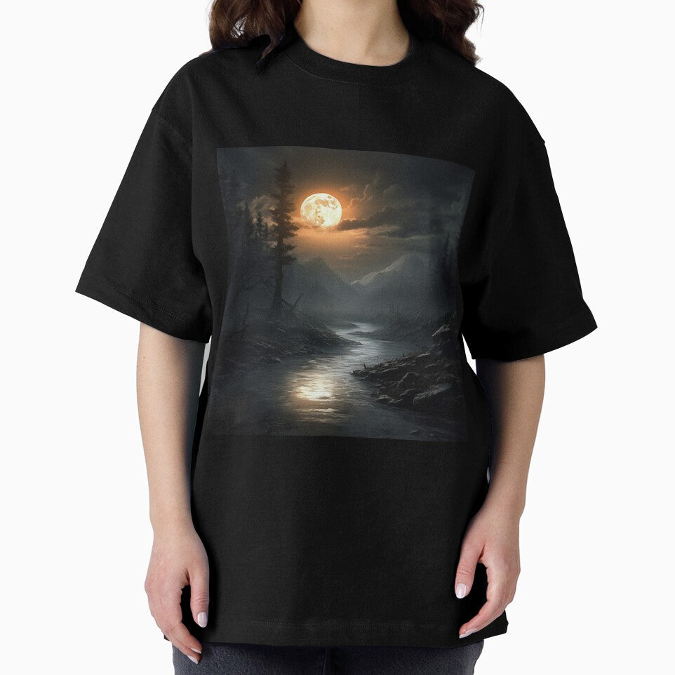 Dark Fantasy Landscape - Orange Moon Hollow by Fantasy Masterpiece T-Shirts, Hoodie, Sweatshirt | BlankRebels.com (Image 2)