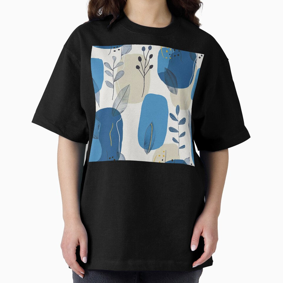Boho-Style Cool Blue Hues Abstract Art Designs by DEC02