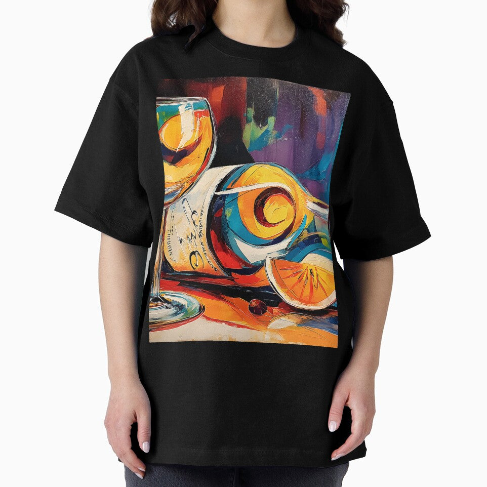 Raise a Glass to Vibrance - A Lively Abstract Celebration of Wine Color and Festive Energy by OlfactoART Studio