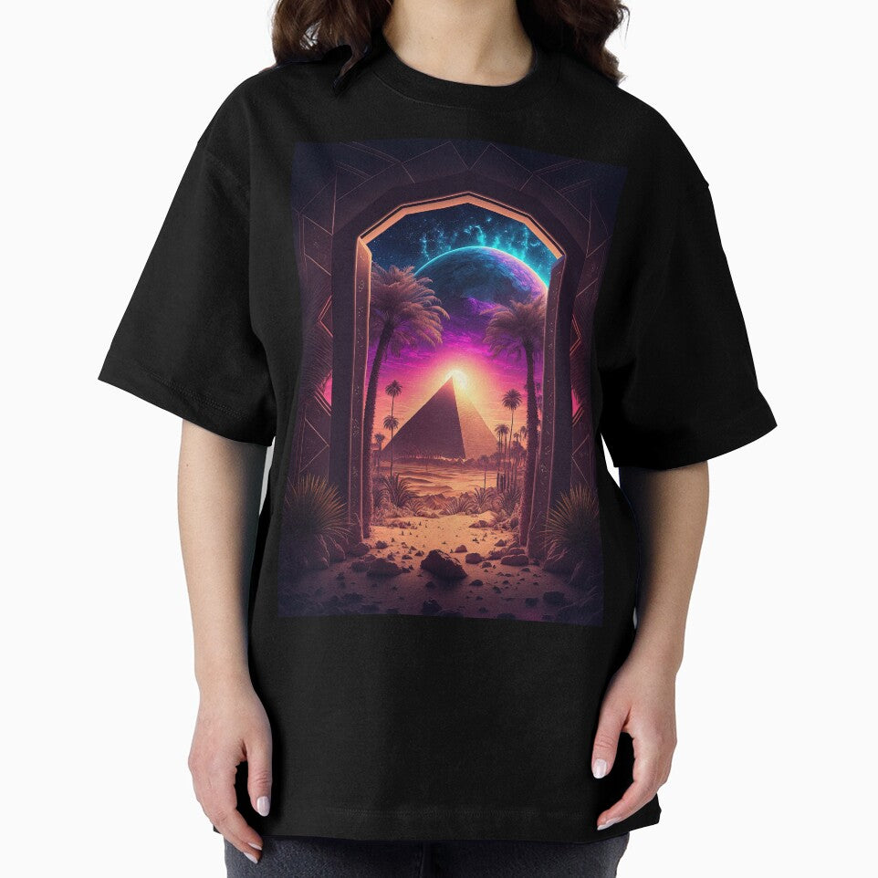 Retro-Futurism's Last Oasis: An Ancient Pyramid by Mullet Monkey T-Shirts, Hoodie, Sweatshirt | BlankRebels.com (Image 2)