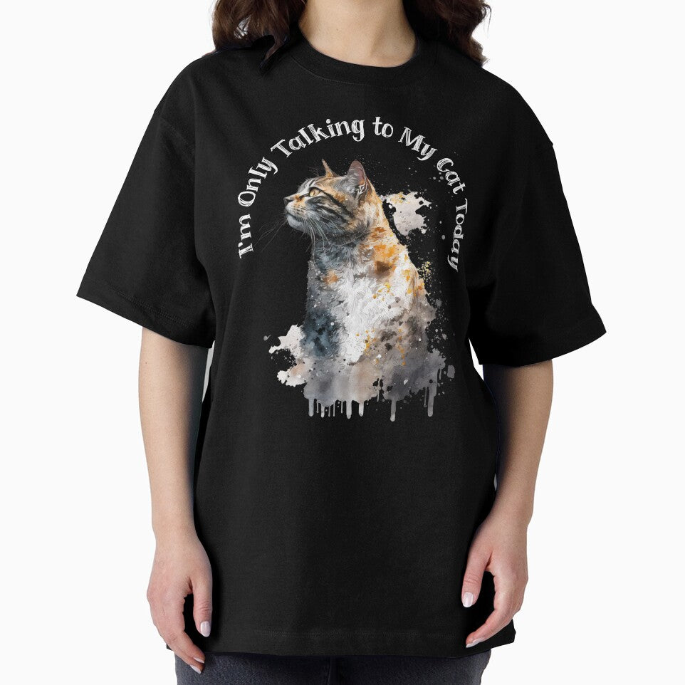 Only Talking to My Cat Today Funny Cat by Sachie's Studio T-Shirts, Hoodie, Sweatshirt | BlankRebels.com (Image 2)
