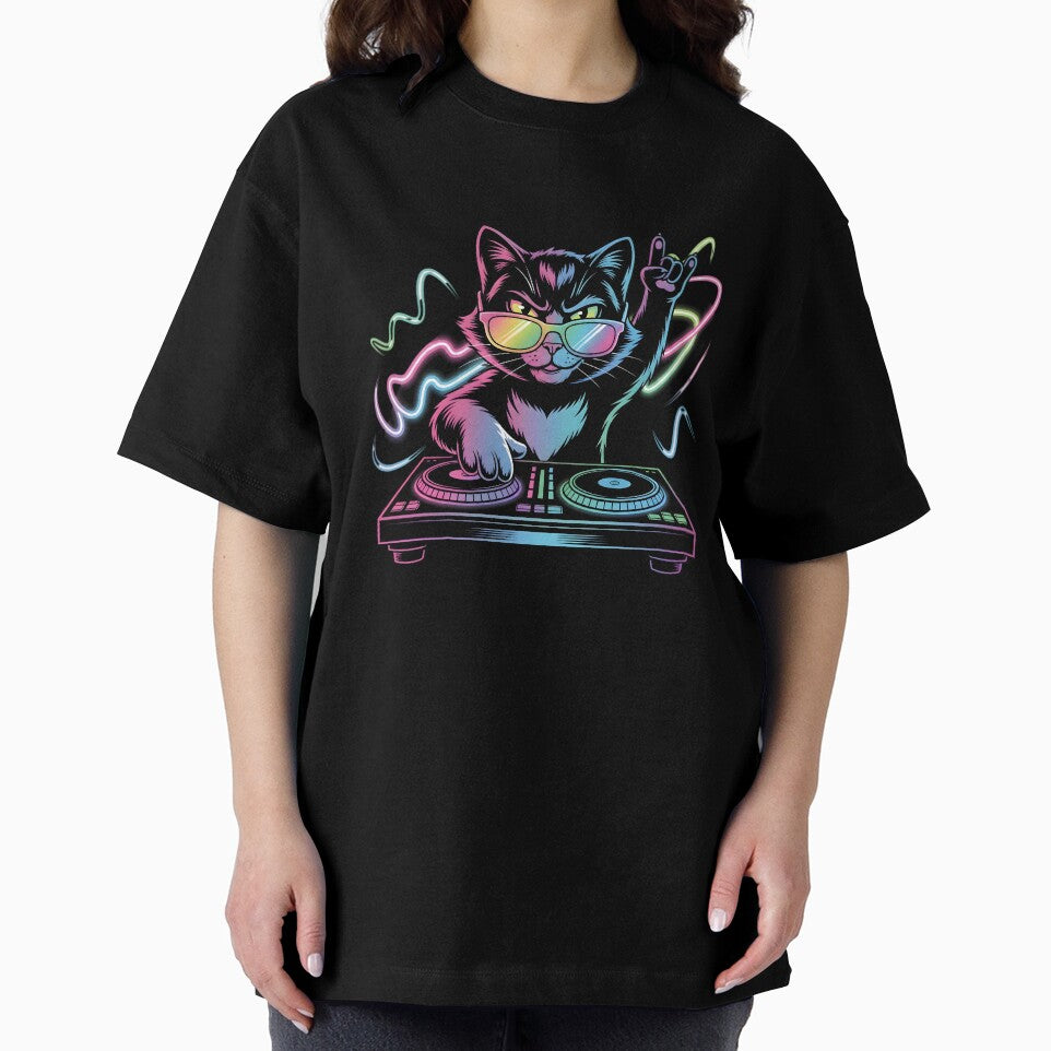 Neon DJ Cat – RGB Party Glow Art by SoulenCify T-Shirts, Hoodie, Sweatshirt | BlankRebels.com (Image 2)
